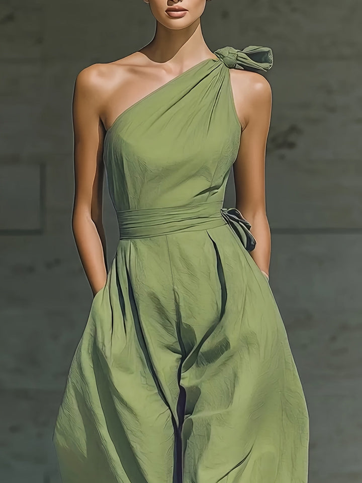 Juveth | Eleganter Ein-Schulter-Overall mit Weitem Bein und Definierter Taille