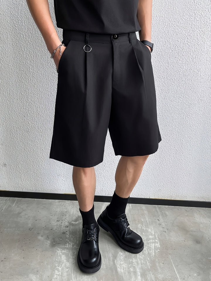Evoxine | Modische, Plissierte Shorts für Herren im Casual-Stil