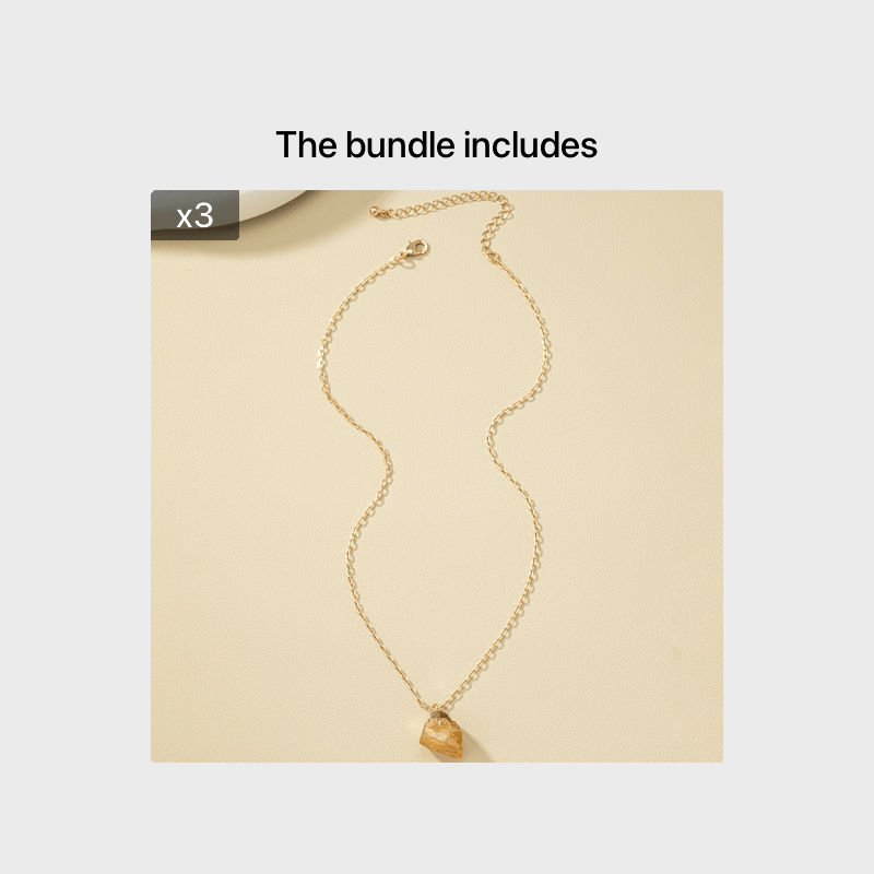 Taria | Minimalistische Halskette mit unregelmäßigem Anhänger aus 14K vergoldetem Material
