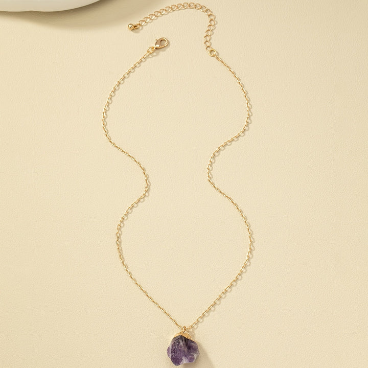 Taria | Minimalistische Halskette mit unregelmäßigem Anhänger aus 14K vergoldetem Material