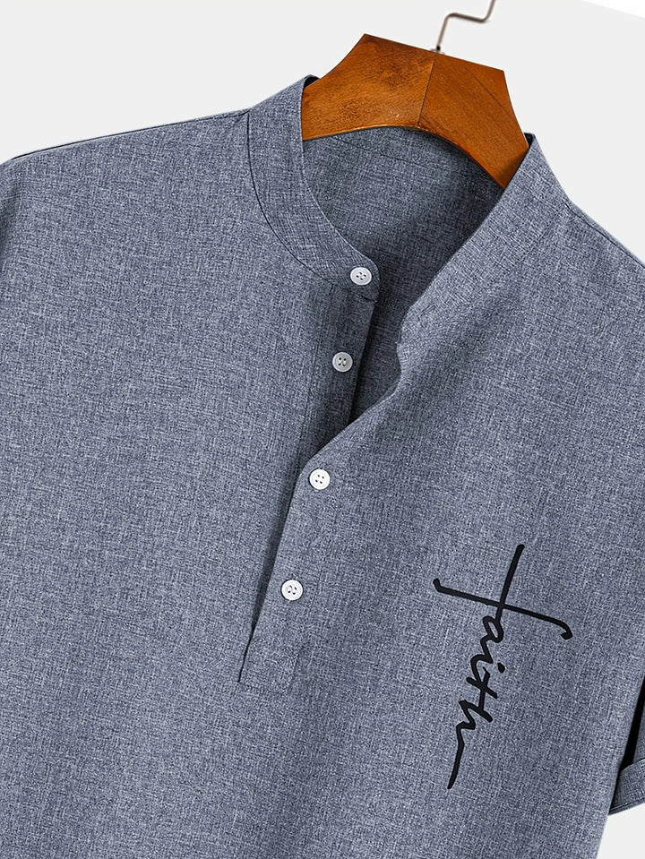 Hayes | Elegantes Kurzarmhemd mit Stehkragen