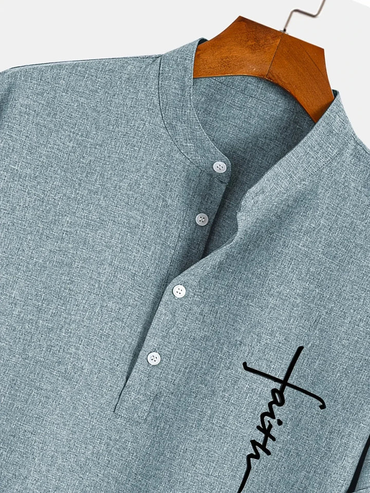 Hayes | Elegantes Kurzarmhemd mit Stehkragen