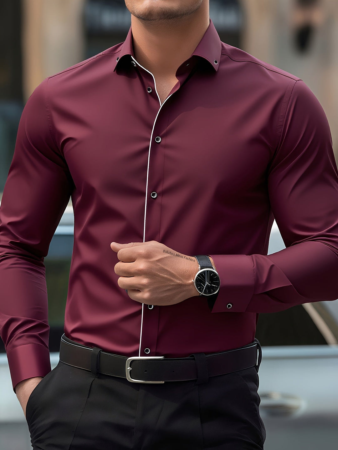 Zaxent | Elegante Langarmbluse mit Vintage-Details und klassischem Schnitt