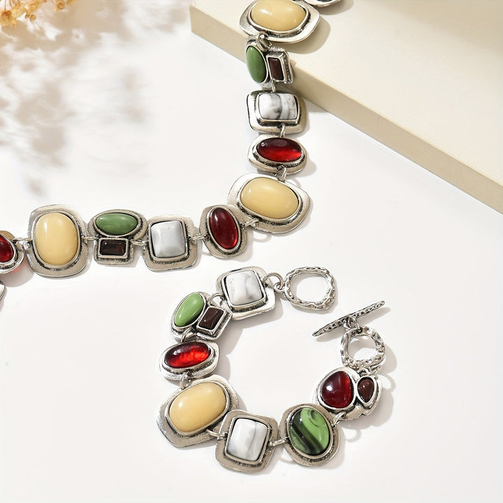 Graevis | Bohemisches Set aus Halskette und Armband mit multikulturellem Design