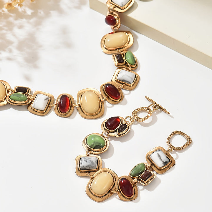 Graevis | Bohemisches Set aus Halskette und Armband mit multikulturellem Design