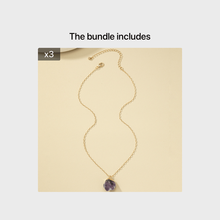 Taria | Minimalistische Halskette mit unregelmäßigem Anhänger aus 14K vergoldetem Material