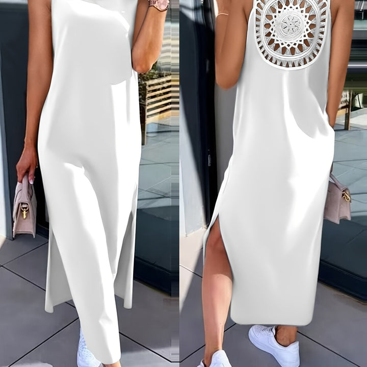 Umaira | Ärmelloses Kleid mit Spitze und Offener Rückseite