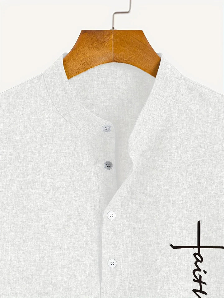 Hayes | Elegantes Kurzarmhemd mit Stehkragen