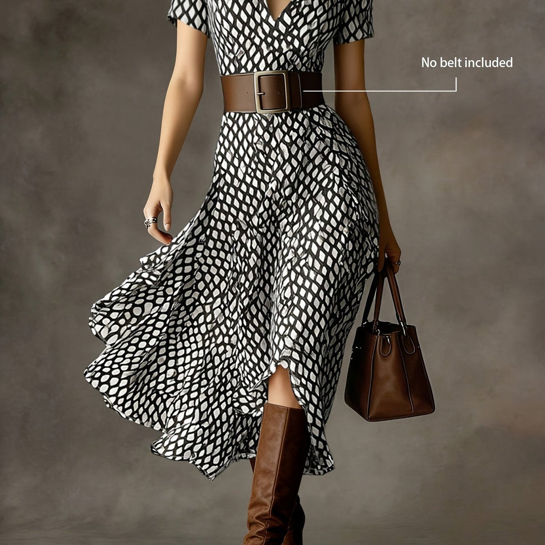 Orly | Midi Kleid mit floralem Muster im eleganten Retro-Stil