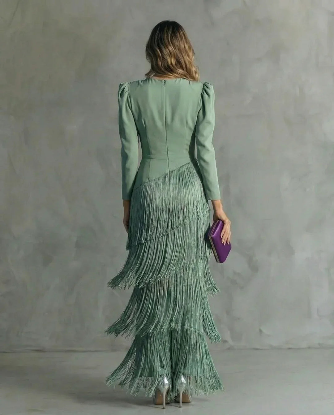 Sienna | Glamouröses Fransen-Ärmel Cocktailkleid