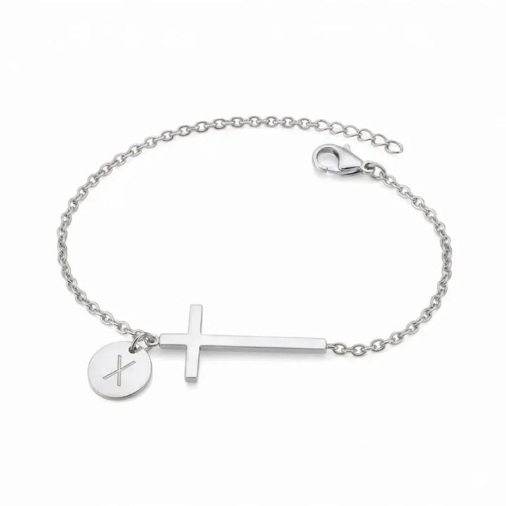 Elodryn | Personalisiertes Kreuz und Initialien Armband